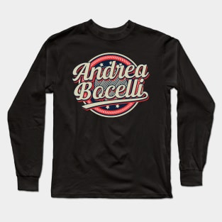 Graphic Aesthetic Andrea Proud Name Circle Vintage Art Long Sleeve T-Shirt